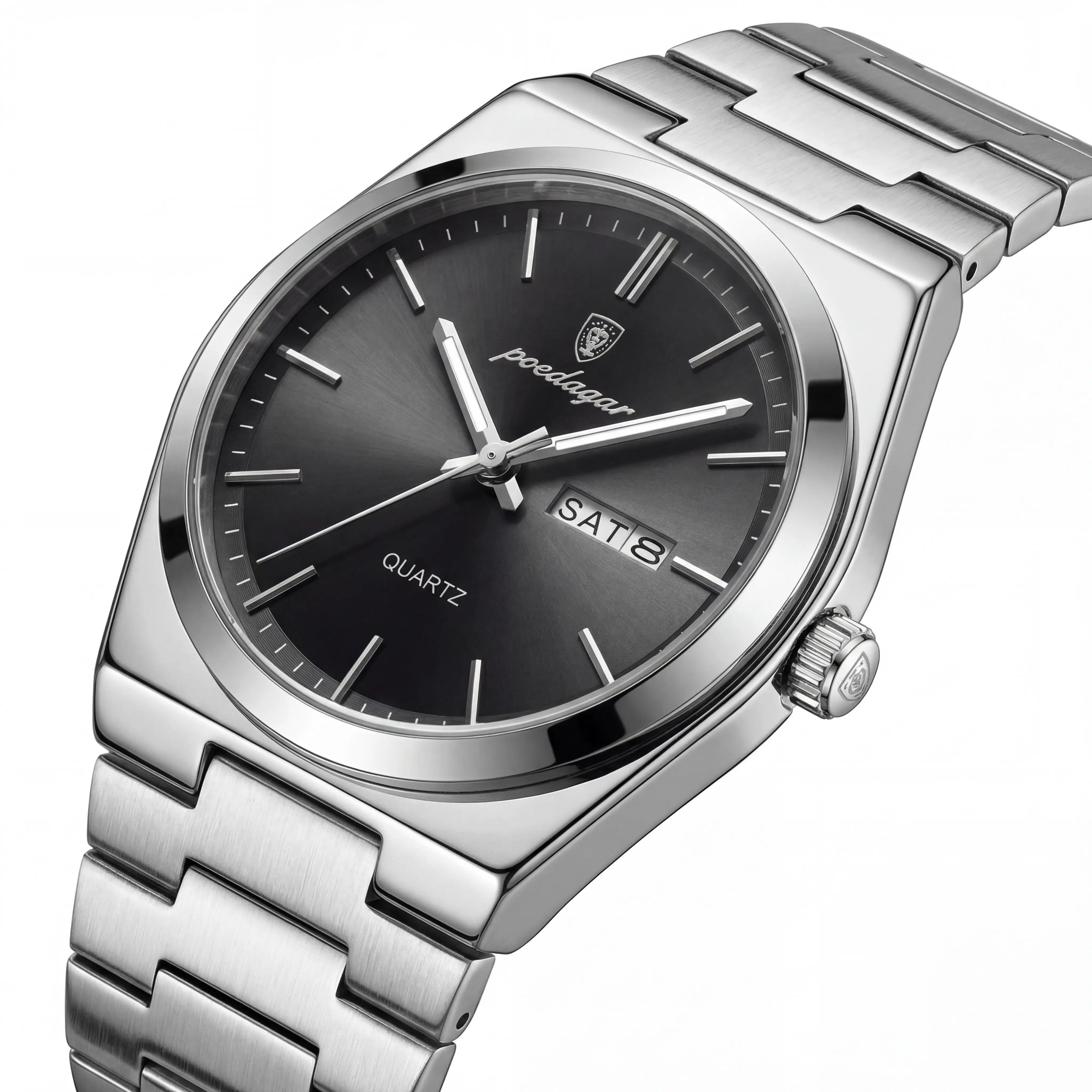 Bellaro Linear Steel | Silver Black